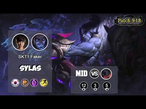 SKT1 FAKER Sylas MID VS Aatrox | LOL | S9 KR Challenger - Full Gameplay