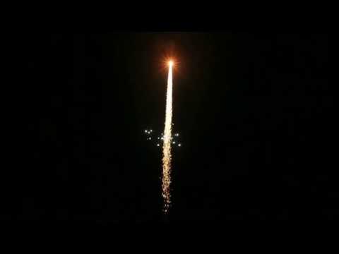 50mm Single shot- Golden comet with white glittering mine