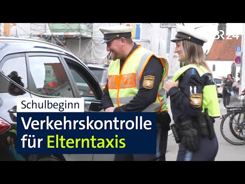 Elterntaxis: Verkehrskontrolle vor der Grundschule | Abendschau | BR24