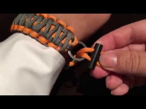 Adjustable Paracord Survival Bracelet with Fire Starter