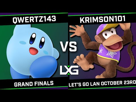 LXG Let's Go LAN October 23rd - GRAND FINALS - qwertz143 (Kirby) vs Krimson101 (Diddy Kong)