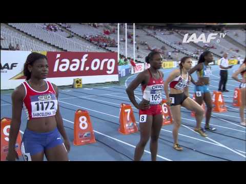 Uncut - 100m Women Final WJC Barcelona 2012