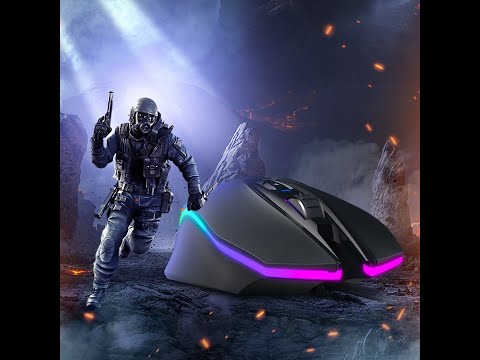 DAREU EM925 RGB Wired Gaming Mouse, 10000 DPI/CPI, 7 Programmable Buttons, for PC Gaming and Mac