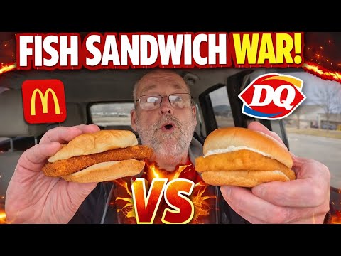 Fast Food Fish Sandwich Face-Off! McDonald’s vs Dairy Queen Review