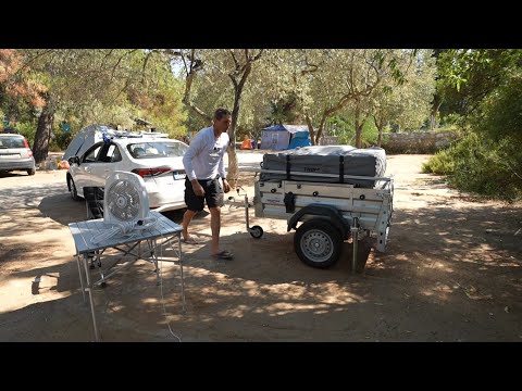 Roof top tent on very small trailer - THULE tepui 2