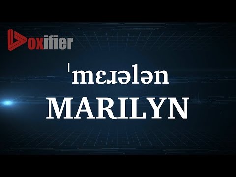 How to Pronunce Marilyn in English - Voxifier.com