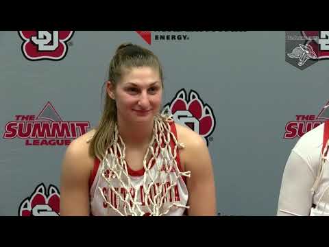 South Dakota Women's Basketball Press Conference vs SDSU (02.21.2018)