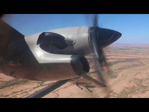 Takeoff from Coolidge in a Win Aviation Short Sherpa