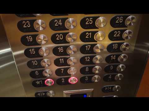 AWESOME, FAST Otis Series 2 Elevonic 411M Traction Elevators at Le Centre Sheraton, Montreal, QC