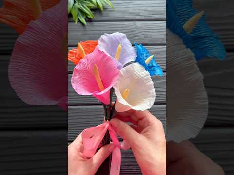 Create Easy Crepe Paper Calla Lilies DIY Decoration Tutorial
