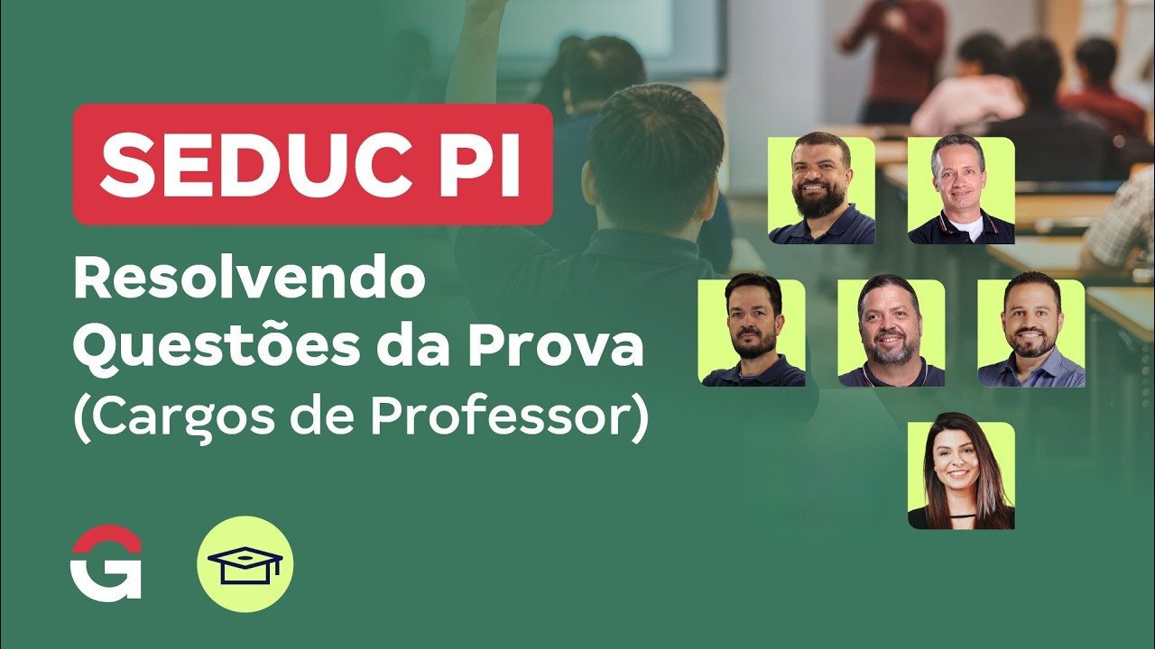 Concurso SEDUC PI | Resolvendo questões da Prova ( Cargos de Professor)