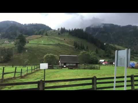 Driving through Șaru Dornei