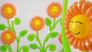 FLORES CON GLOBOS - decoracion de cumpleaños - globoflexia - decoración con globos - gustavo gg