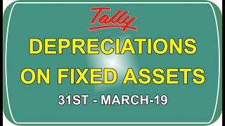 Depreciation on Fixed asset entry in Tally ERP 9 | 31st March Enrty in Tally | nict