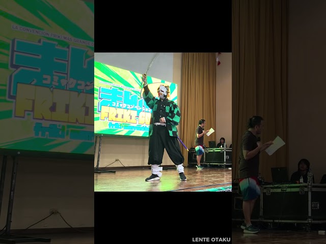 Vídeo relacionado con Taeyue Disfraz de anime Kamado Tanjirou para cosplay, Halloween, carnaval, cosplay, chamarra kimono para hombre, verde, L