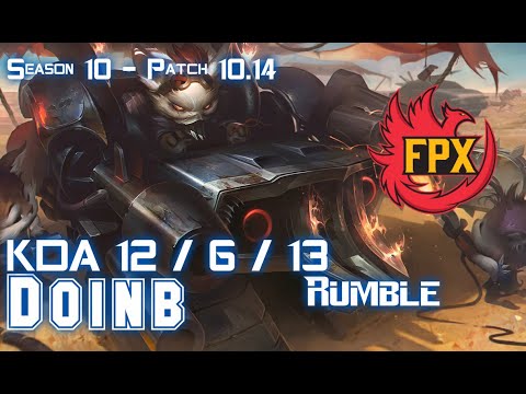 FPX Doinb RUMBLE vs NUNU Mid - Patch 10.14 KR Ranked