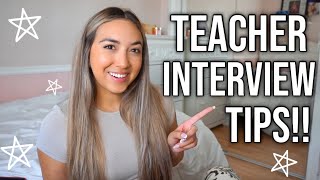 TEACHER INTERVIEW TIPS!! QUESTIONS AND ANSWERS FOR FIRST YEAR TEACHERS!!