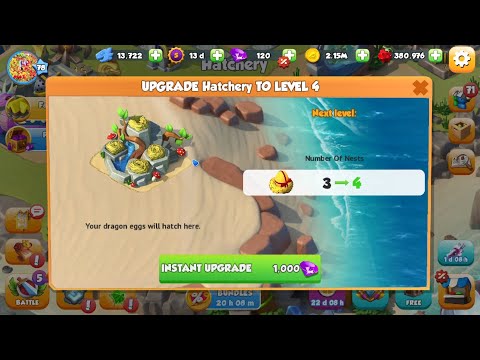 Upgrade Hatchery To Level 3 | Dragon Mania Legends