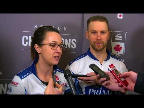 2018 Canad Inns Canadian Mixed Doubles Trials - Media Scrum - Page Playoff 1v2