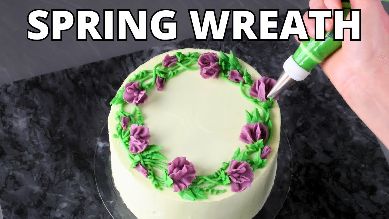 Sweet Pea Wreath Cake | Cake Decorating for Beginners