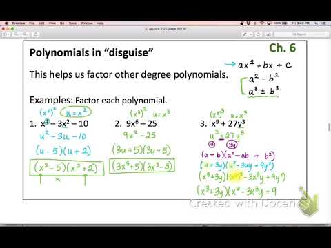 Factoring Higher Degree Polynomials