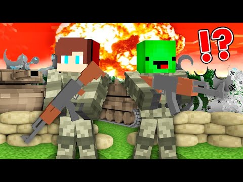 JJ and Mikey + - JJ and Mikey Became WAR in Minecraft Challenge by Maizen