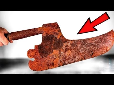 Rust is Peeling this Huge Cleaver - Restoration (with Carbon Fiber Handle)