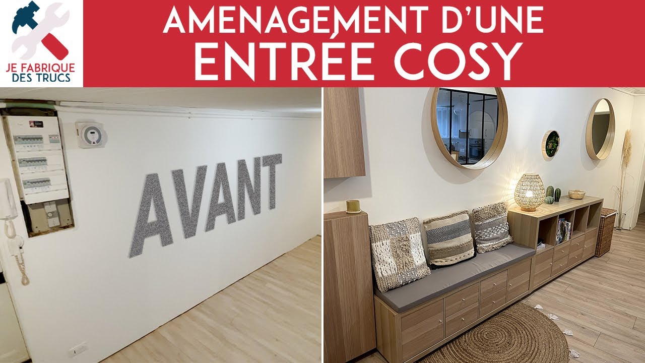 Aménagement de l'entrée de notre appartement avec des Kallax d'Ikéa (et bien plus)