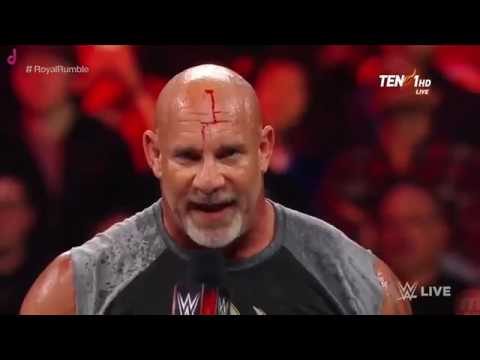 Wwe  Raw 1 23 2017  Goldberg Vs Brock Lesnar Vs Undertaker Face To Face Returns To Raw HD360p