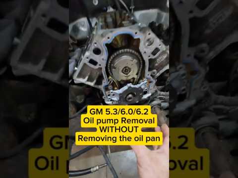 GM 5.3/6.0/6.2/LS Oil pump removal WITHOUT removing the oil pan #shorts  #robthemechanic #automobile