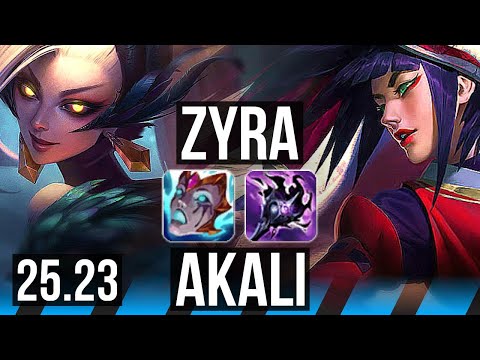 ZYRA vs AKALI (MID) | EUW Master | 25.23