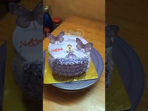 Today back girl topper cake design...