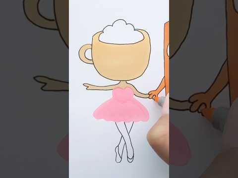 🔄 Reverse play 🔄 How to Draw Cute Ballerina Capuchina & Tung Tung Tung Sahur