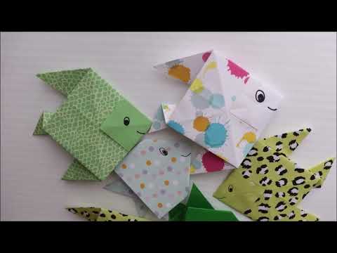 🐟Origami Fisch falten mit Papier 🐟 Basteln mit Kindern 🐟 Sehr einfach!