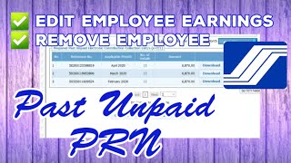 Past Unpaid PRN | Edit SSS Employee List / Collection List Online