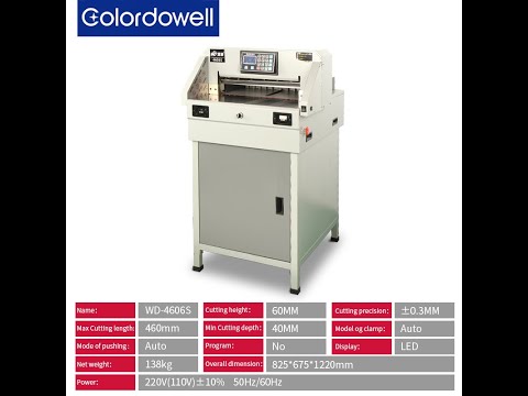 4606S operation Paper cutter,program paper cutting machine