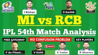 MI vs RCB Dream11 Team | MI vs RCB Dream11 Prediction | MI vs RCB Dream11 Today Match | IPL 2023