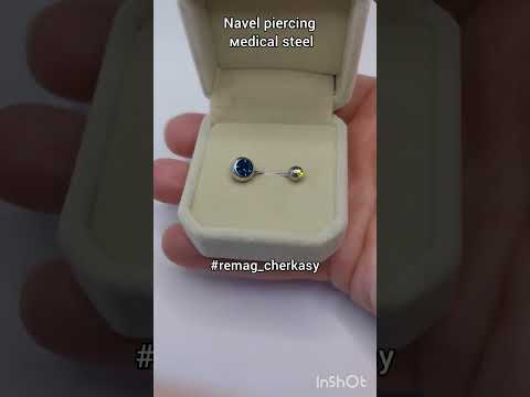 Пирсинг для пупка с цирконами "Бриллиантовые сферы" серьга навела Медицинская хирургическая ювелирная сталь В бархатной коробочке - фото 7 - id-p2829299195