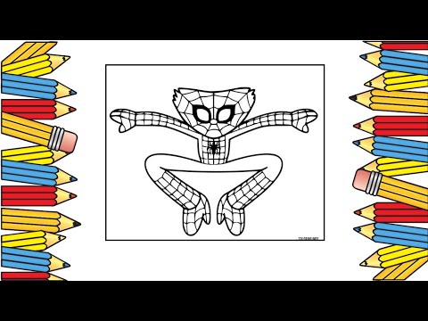 Huggy Wuggy Spider-Man Coloring Pages | Jim Yosef - Samurai [NCS Release]