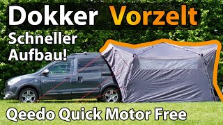 HECKZELT + SEITENZELT für Van + Bus: Qeedo Quick Motor Free am DACIA DOKKER ⏱️ Schneller Aufbau! ⛺