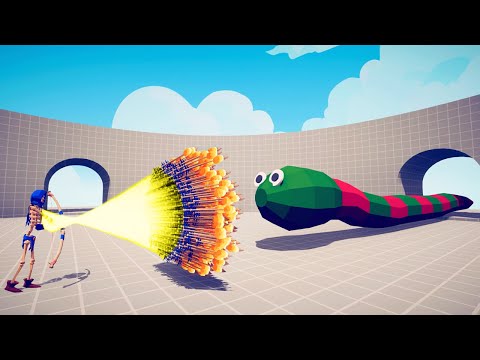 GIANT TITANOBOA vs EVERY GOD - Totally Accurate Battle Simulator TABS