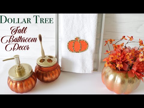 Dollar Tree DIY Fall Bathroom Decor Video