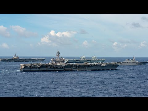 HMS Queen Elizabeth, USS Carl Vinson (CVN 70) Conducts Multiple Carrier Strike Group Operations