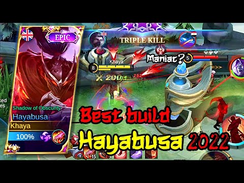 2022 HAYABUSA BEST BUILD FOR MANIACS?! | HAYA EPIC SKIN SOLO RANK GAMEPLAY - MLBB