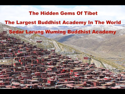 Aerial footage of the Sertar Larung Gar Buddhist Academy 2020, the largest Tibetan Buddhist Academy.