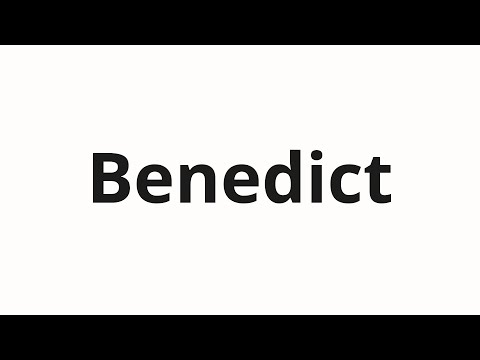 How to pronounce Benedict