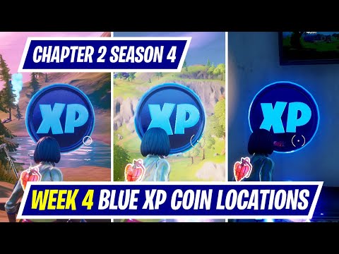 *WEEK 4* All Blue XP Coin Locations in Fortnite Chapter 2 Season 4