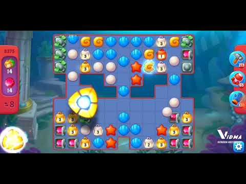 Fishdom. 8375 hard level no boosters and diamonds. 13 moves