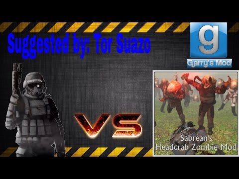 NPC War #5 - Smod Tactical NPCs VS. Sabreans Headcrab Zombies - Garry's Mod