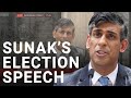 Political analysts tear Sunak’s snap election speech apart